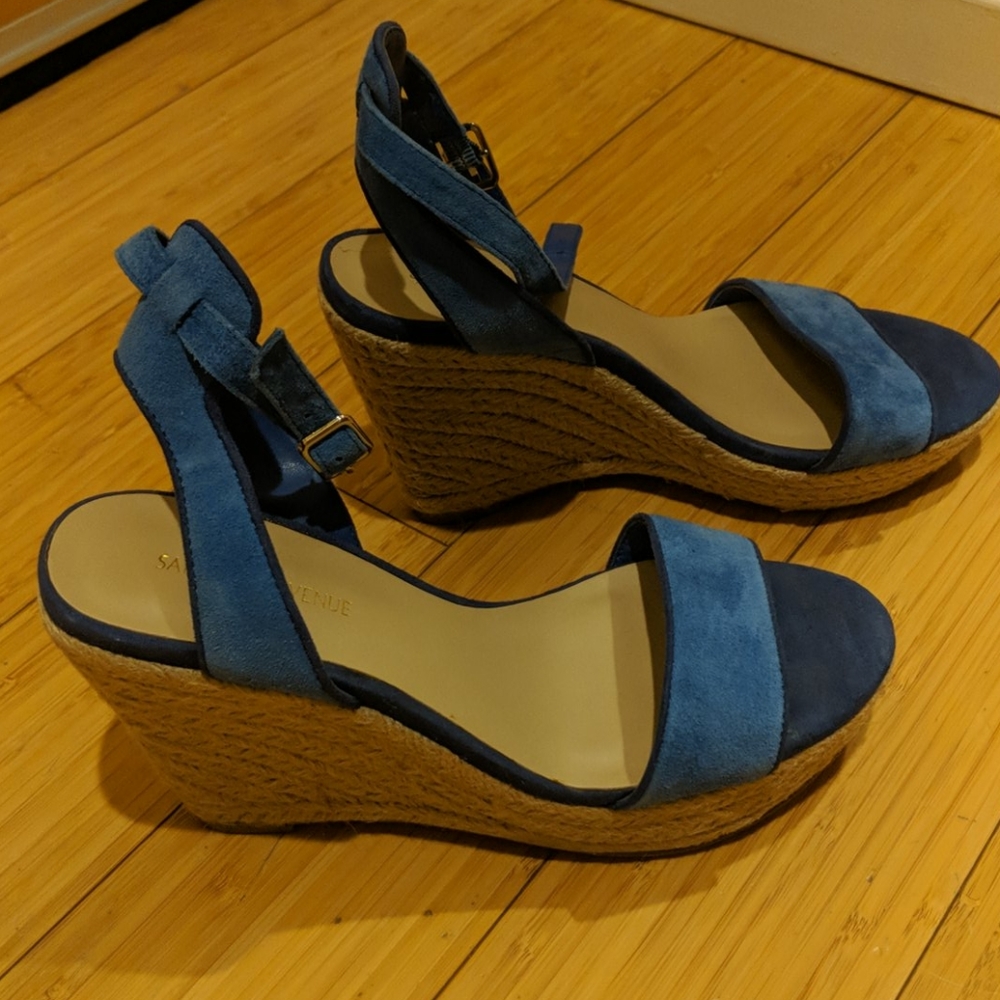 Saks Fifth Ave Shelby Wedge Sandal / 5.5
